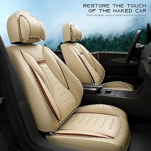 Miniatura 6 de 5 fundas de asiento delantero y trasero de automóvil con alas de ángel, accesorios interiores de automóviles con piel de napa impermeable para