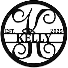 Letter Personalized Steel Est Door Decoration Family Name Sign Last Name & Initial