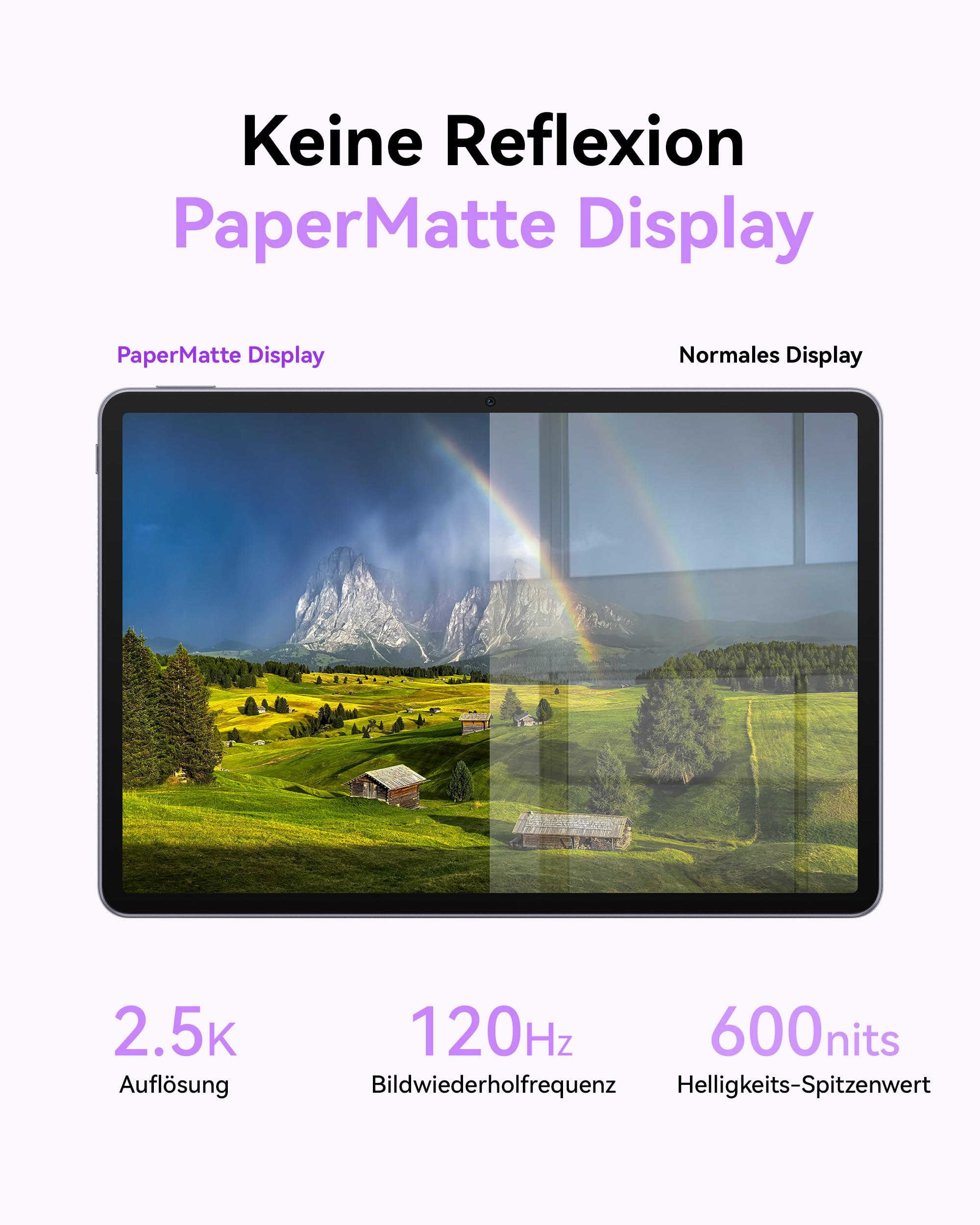 HUAWEI MatePad 11.5 2025 Tablet mit M-Pencil, 8+256GB | 2.5K 120Hz, PaperMatte Display, 10.100 mAh Akku, Bis zu 14 Stunden Videowiedergabe, 40 W Supercharge, Wi-Fi 6, Gaming