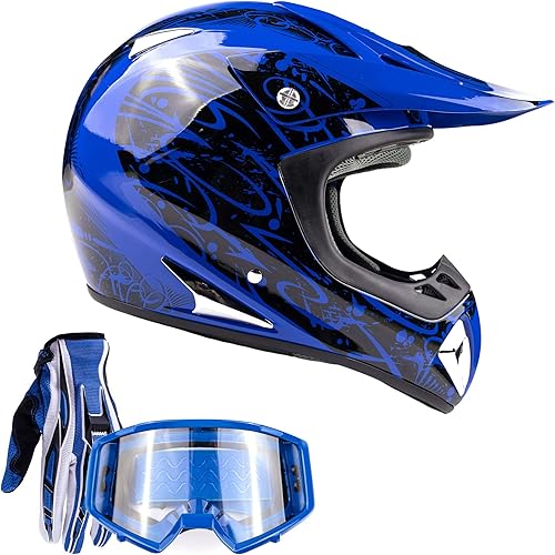 Miniatura 1 de Typhoon - Juego de gafas y guantes para casco ATV para adultos