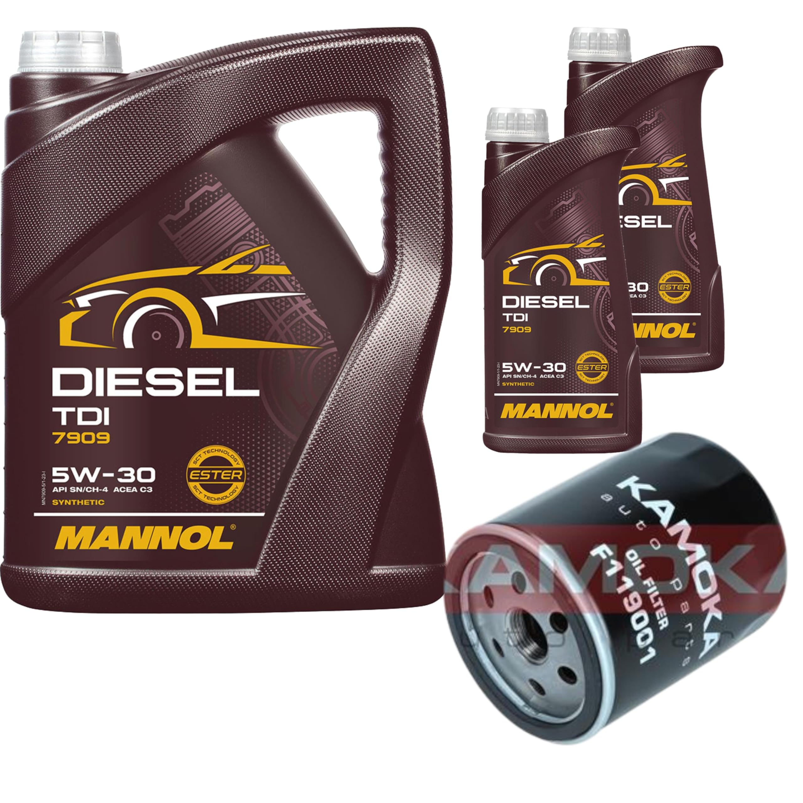 Inspektionspaket enthält 7 Liter Motoröl Diesel TDI 5W-30 Ölfilter kompatibel mit 3 BM 2.2 D 1.5 CX-5 KF KE GH BP 1.8 6 Kombi GJ GL DL DJ CX-3 DK CX-30 DM