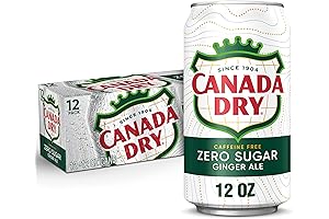 Canada Dry Zero Sugar Dirt Soda, 12 fl oz cans (Pack of 12)