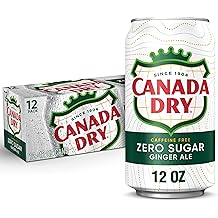 Canada Dry Zero Sugar Ginger Ale Soda, 12 fl oz cans, 12 pack
