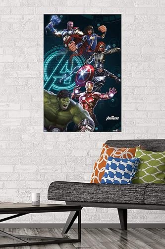 Miniatura 2 de Trends International Marvel's Avengers - Póster de pared de grupo, 22.375 x 34 pulgadas, versión sin marco