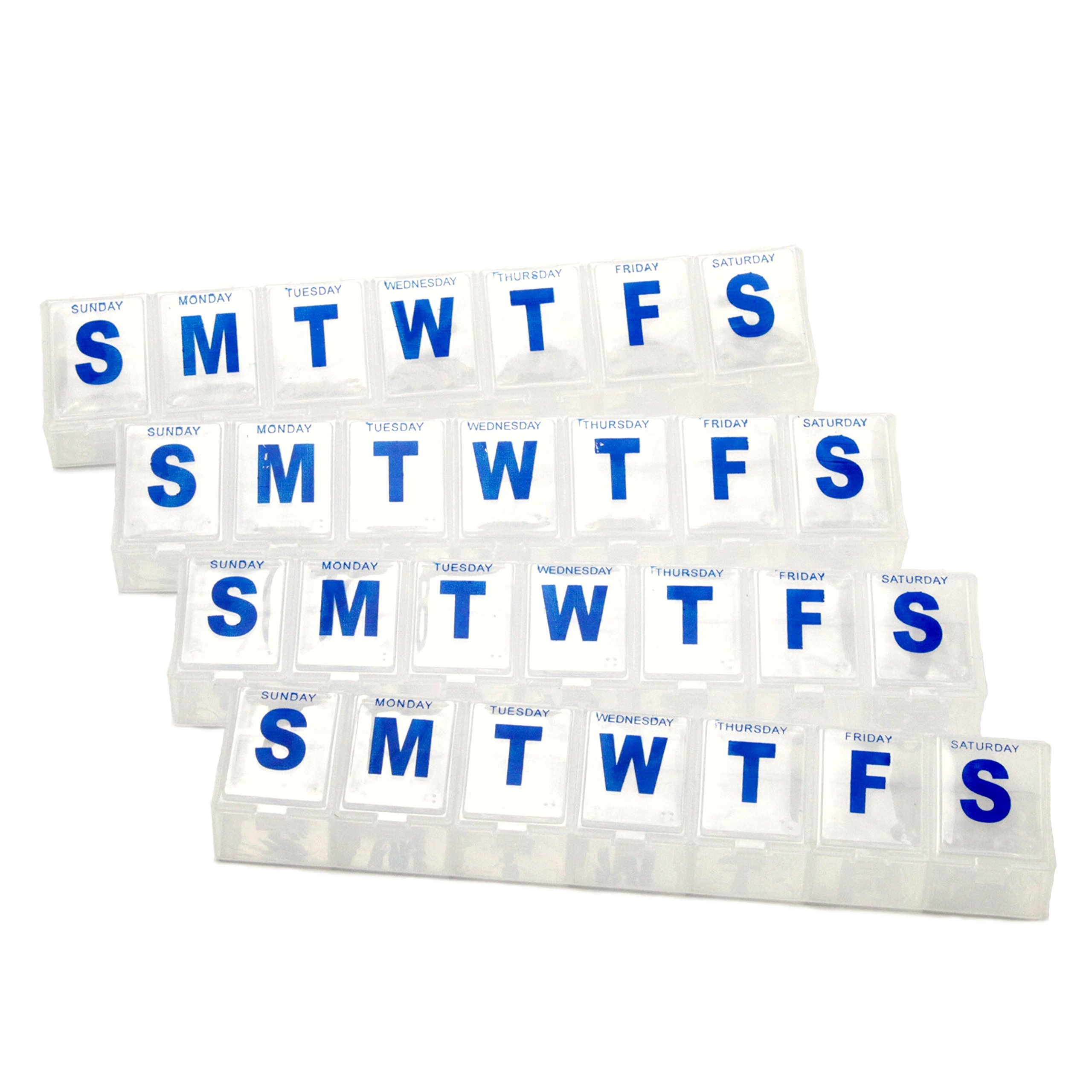 Chef CraftSelect Jumbo Pill Organizer, 4 piece set, Clear