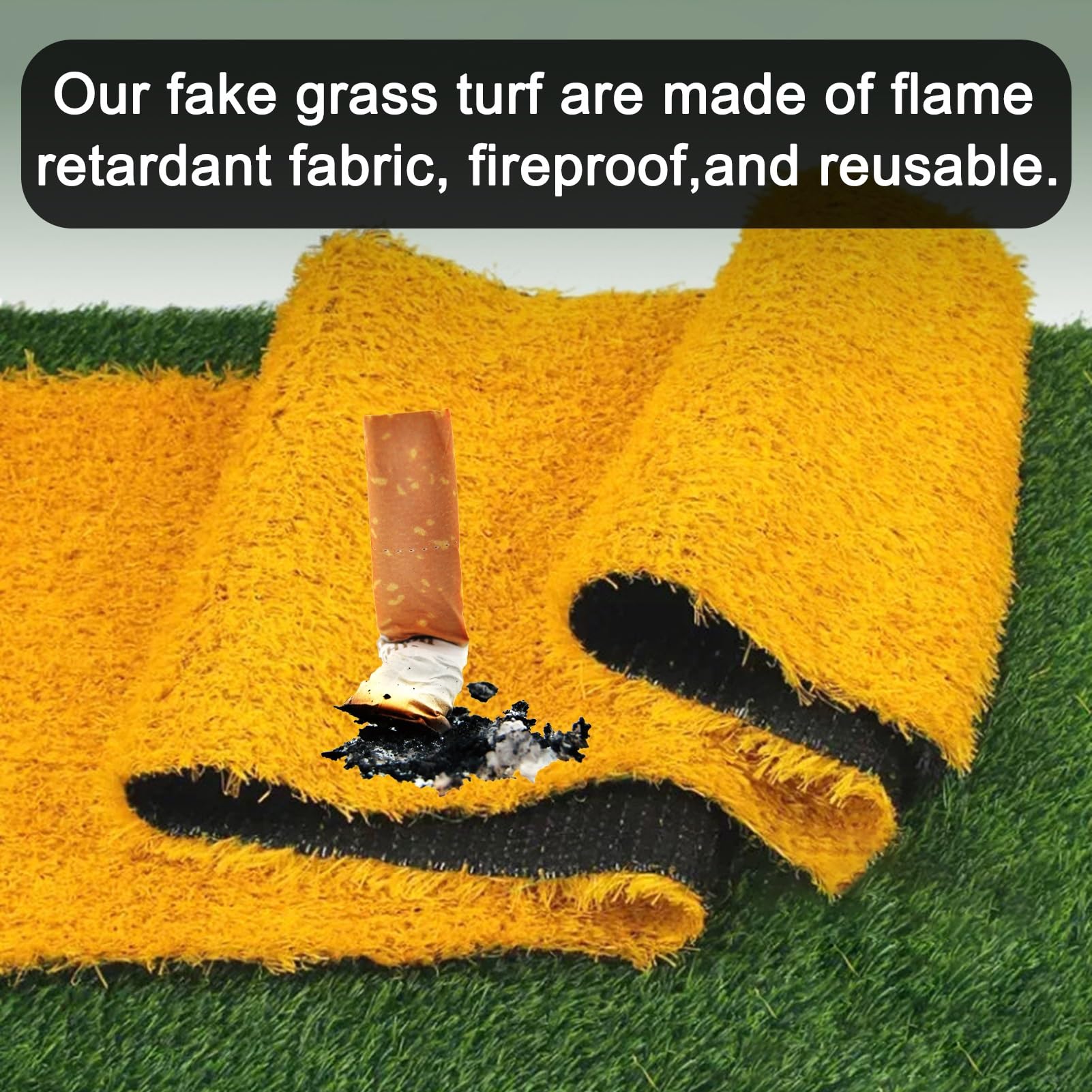 Tapis de gazon artificiel pour intérieur et extérieur, hauteur des poils de 30 mm avec trous de drainage, pelouse synthétique durable, gazon écologique