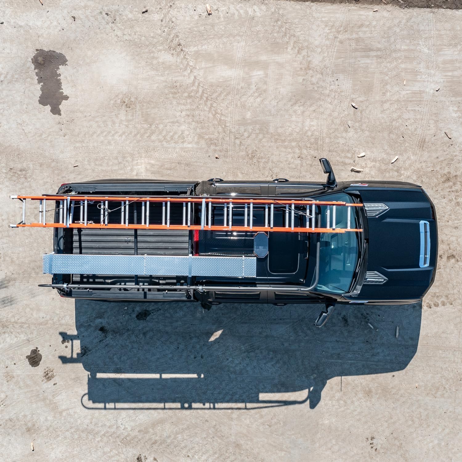 Buyers Products 1501153 Steel Truck Ladder Rack, 13 ft.,1000lb Limit, Fits Full Size Domestic Pickup Trucks With Crew Cabs, Claim Or Bolt Mount, Contractor Rack for Pickup Trucks, Cargo Rack for Truck