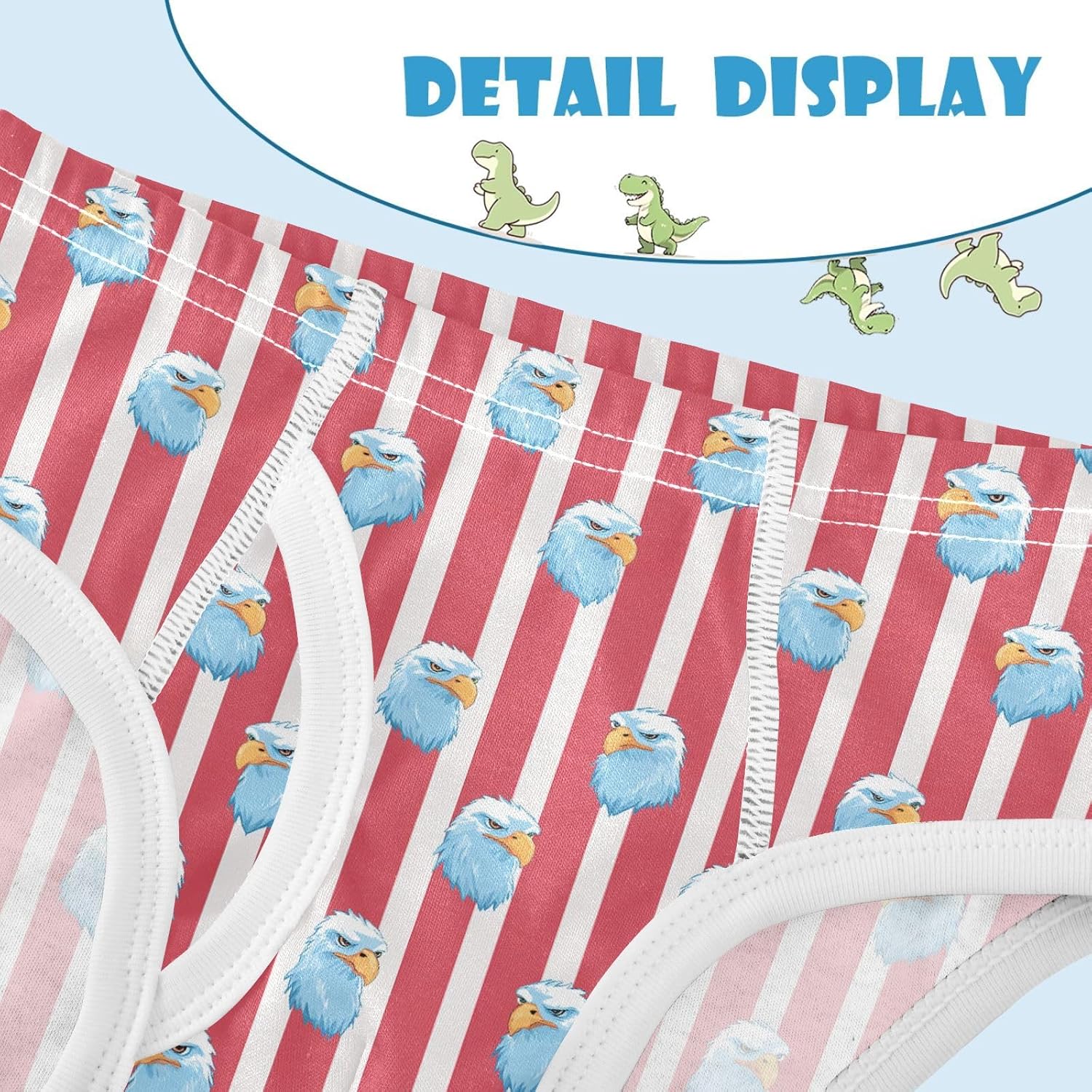 visesunny Boys Cotton Underwear Cool American Eagle Pattern Printed Toddler Soft Training Briefs Size 2T-8Y for Kids