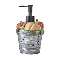 Vista 1 de SKL Home Fall/Harvest/Autumn Bucket Soap Dispenser for Bath/Kitchen & Gift, Multi