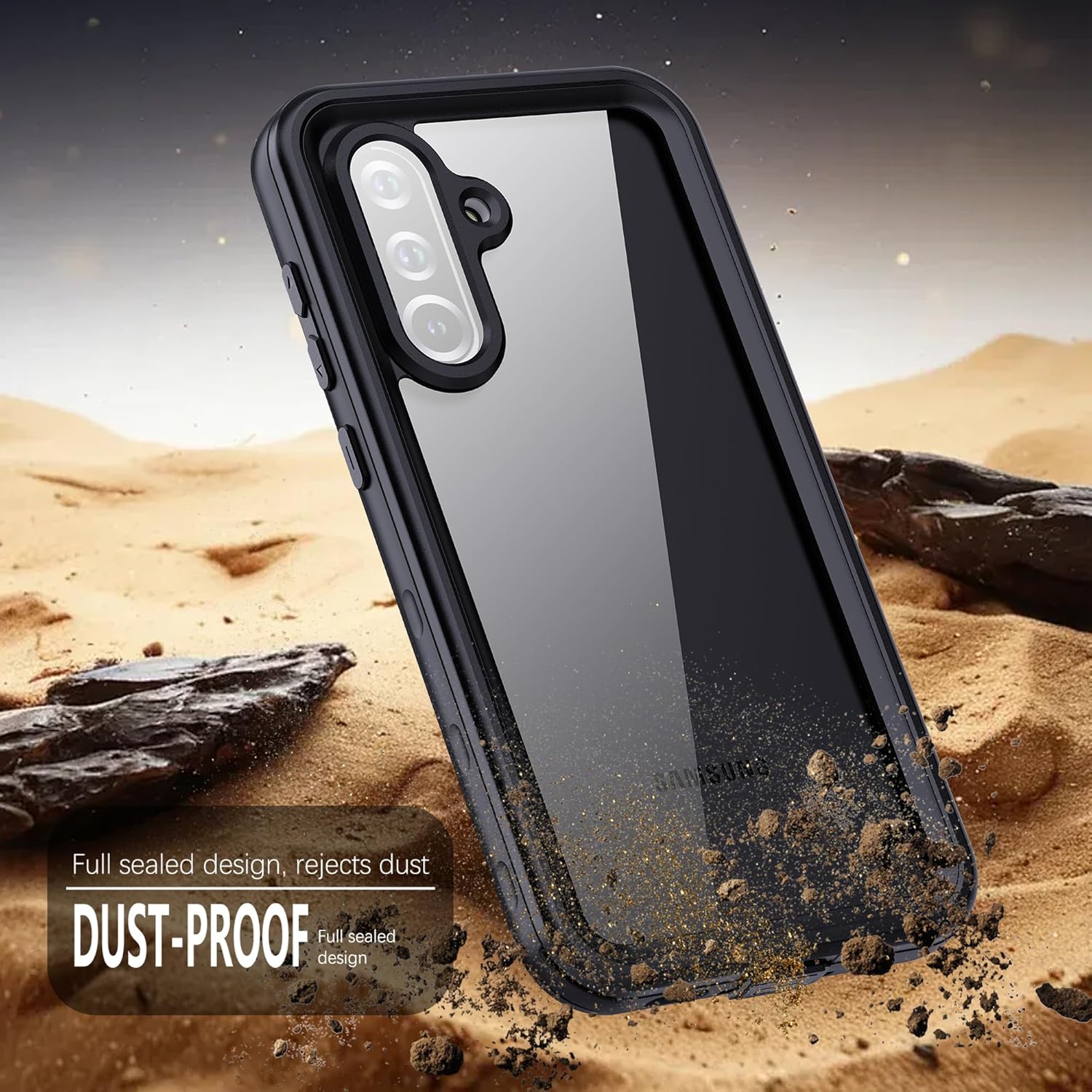 Compatible with Samsung Galaxy A36 5G/ A37 5G Waterproof Case,Outdoor Sports IP68 Waterproof Dustproof Snowproof Underwater Full Body Case with Screen Protector Shockproof Case (Black)