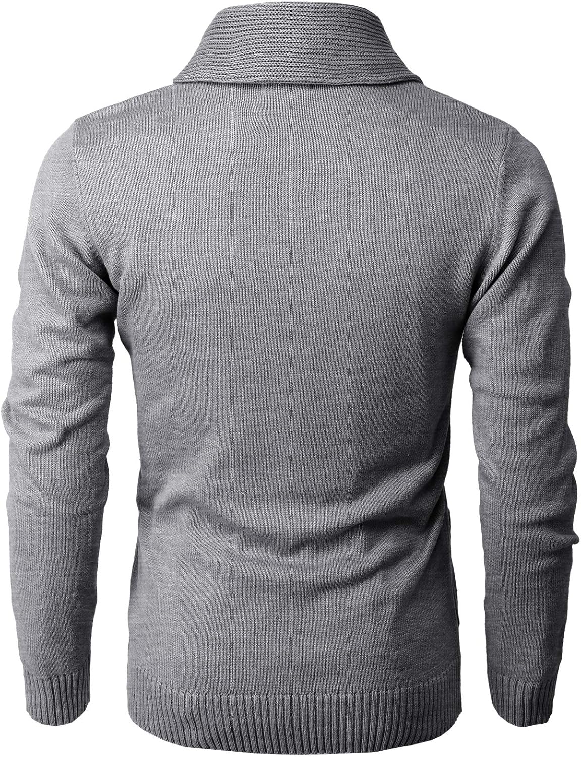 H2H Mens Casual Comfortable Fit Cardigan Sweater Shawl Collar Soft Fabric
