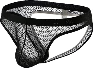 Swbreety Men's See Through Mesh Jockstrap Underwear Jock Strap Backless Underpants