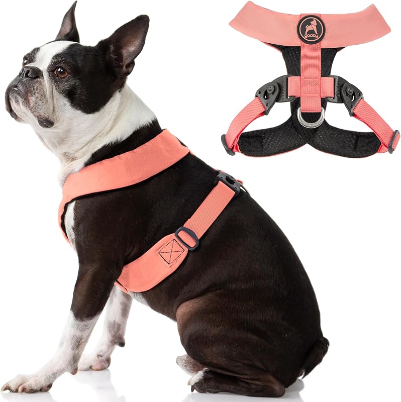 Peitoral Comfort X Dual Snap para Cães Pequenos Gooby Rosa Médio
