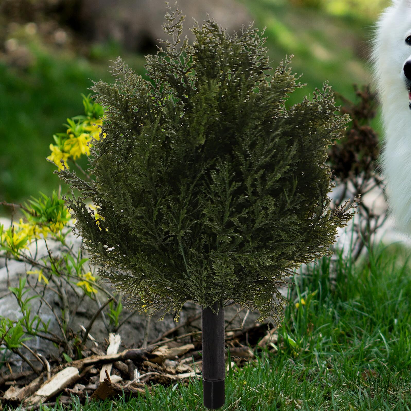 Alipis Albero di Cipresso Finto Rami Sempreverdi Artificiali per Giardino Decorazioni da Esterno Cipressi Finti per Vialetto Veranda Patio senza Manutenzione