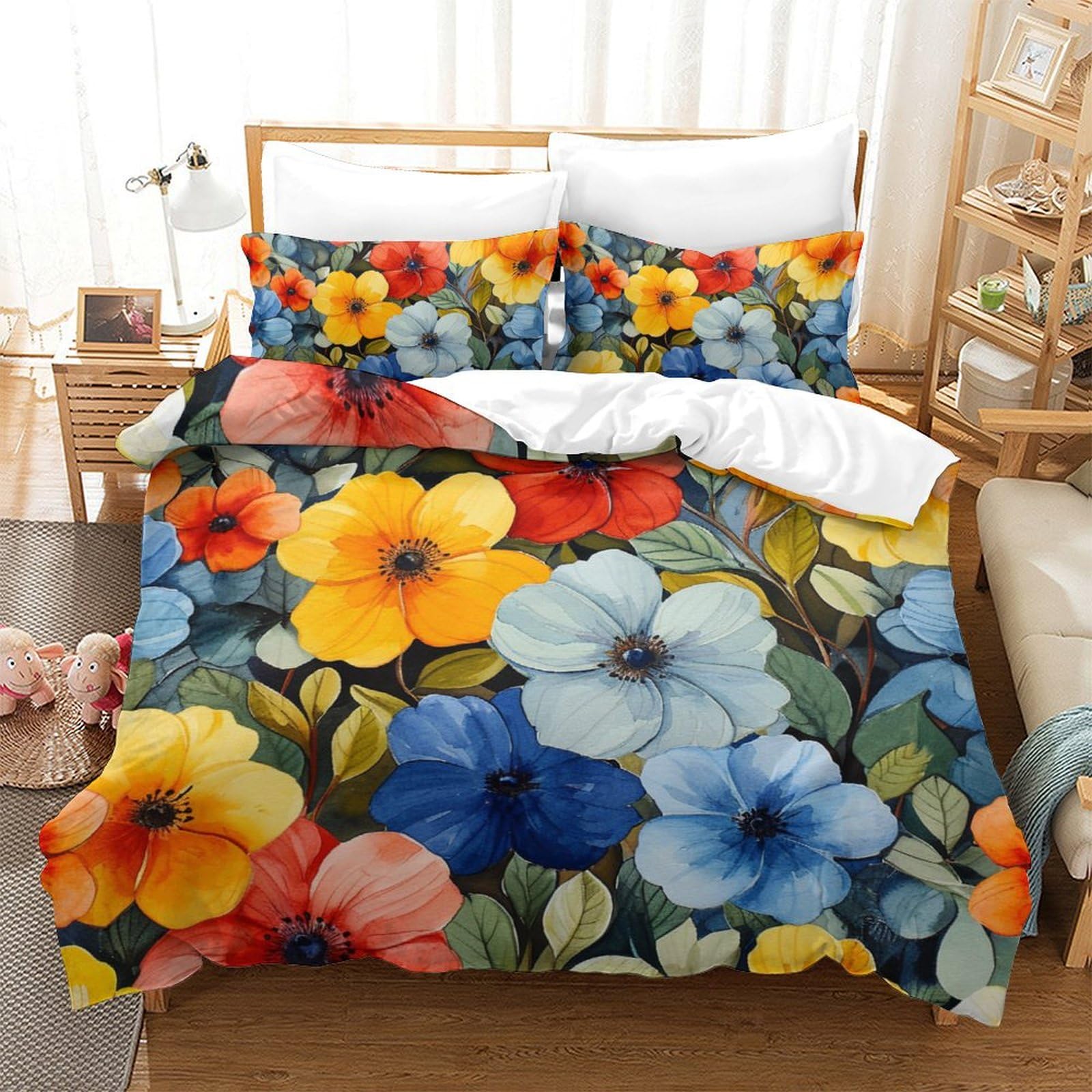 Housses de couettes en microfibre super douce et respirante 3D