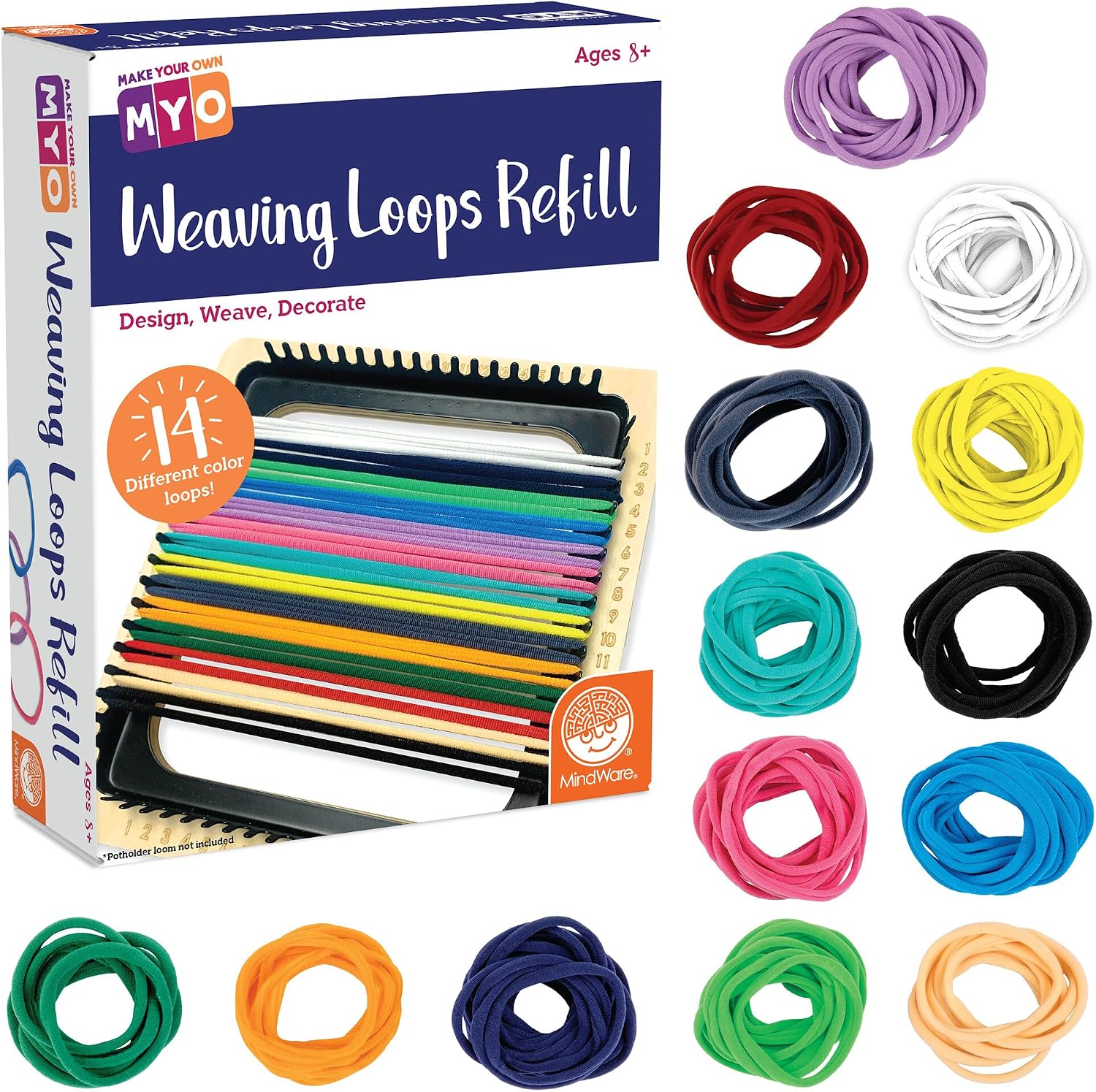 MindWare Make Your Own Weaving Loops Refill Kit - Ages 8 and up