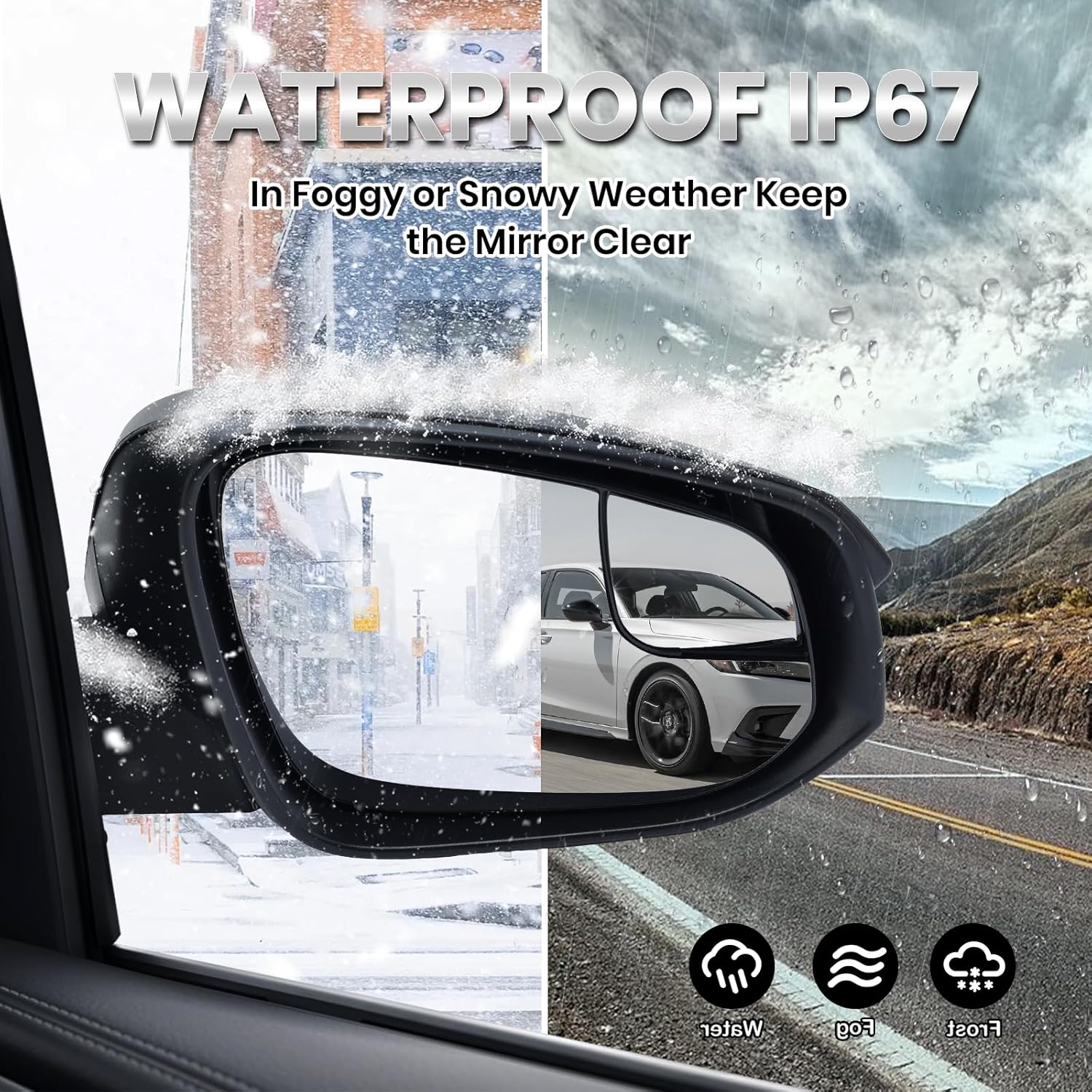 Right Passenger Side Mirror Compatible with Toyota RAV4 2016 2017 2018 Manual Folding Power Glass Non-Heated 3P Replace TO1321345#879100R200