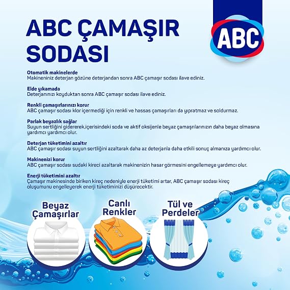 ABC DETERJAN Çamaşır Sodası (Soda Matik) 500 Gr