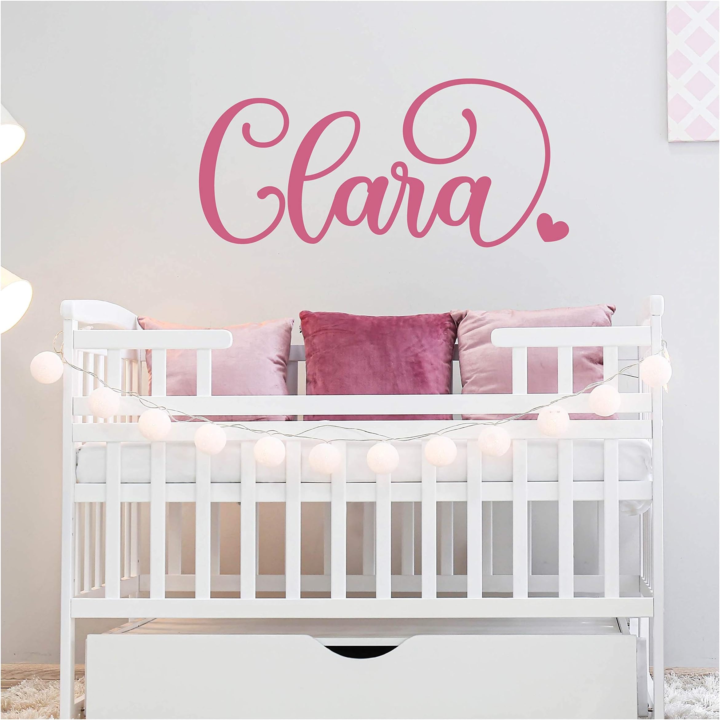 Custom Name Wall Decal for Nursery Room Decor, Personalized Vinyl Name Stickers for Baby Boys & Girls, 14 Color 12", 18", 24", 36" Size Options | Cool & Cheap Decoration Idea, Great for Baby Shower F1