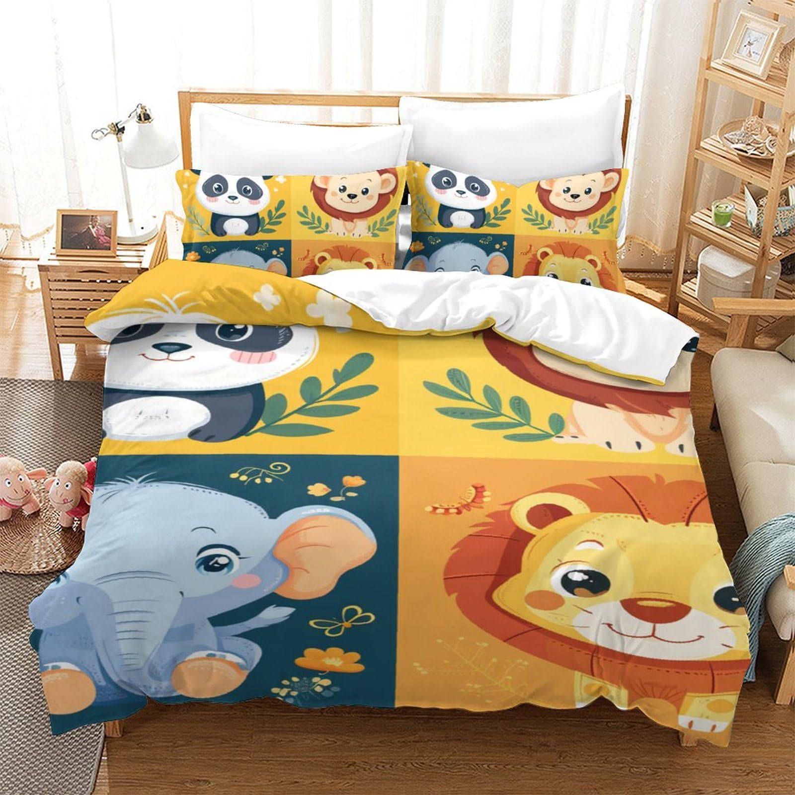 Housse de couette 3D éléphant et fourmis pour créer un cocon de douceur dans la chambre