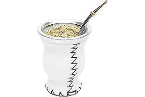 BALIBETOV Leather & Glass Yerba Mate Gourd Set with Bombilla