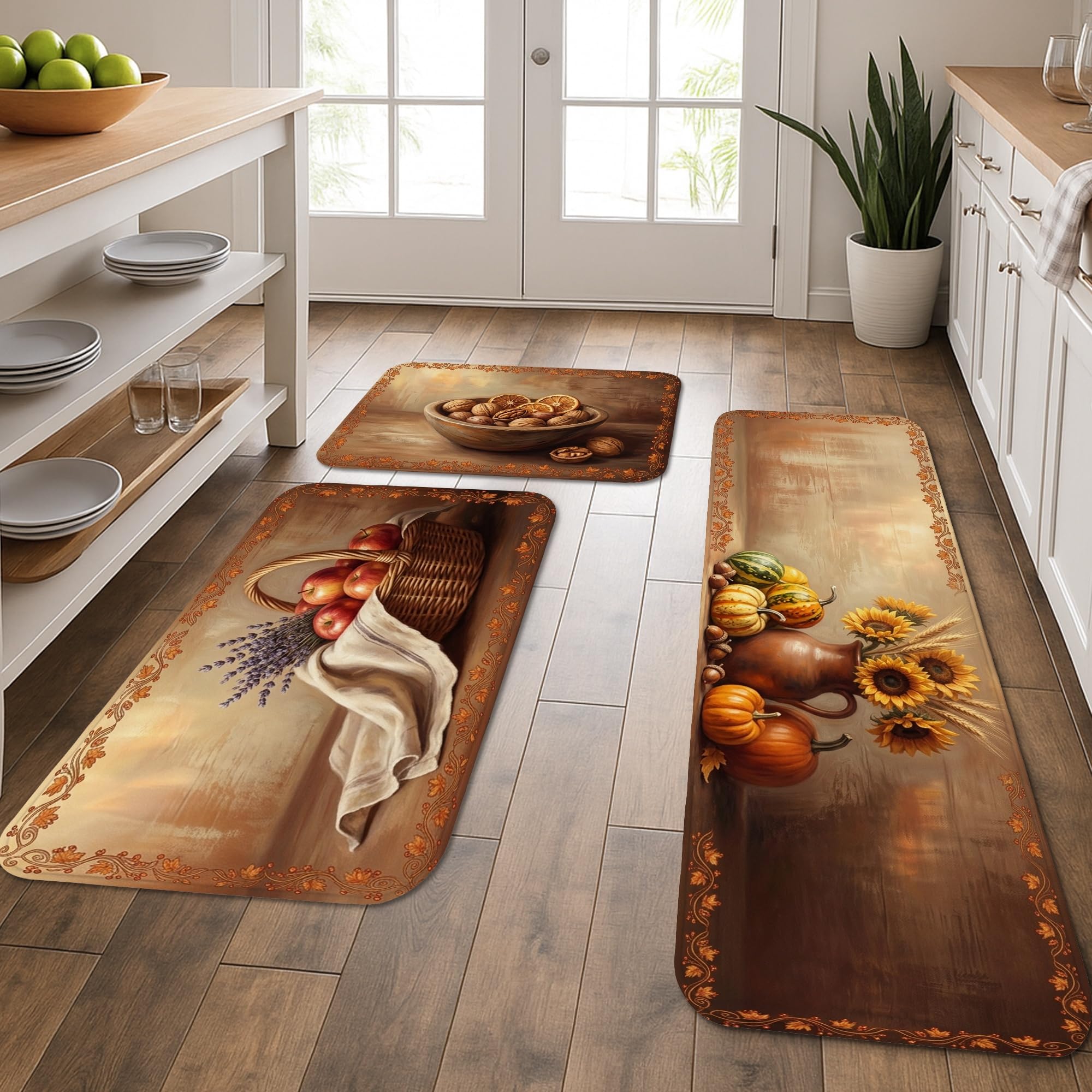 Tapis de cuisine d'automne à motif tournesol pour une ambiance chaleureuse