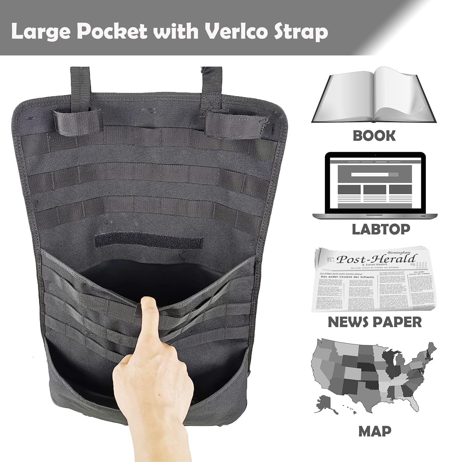 Buy Yawayda Seat Back Organizer with Gun Rack Feature Tactical Seat