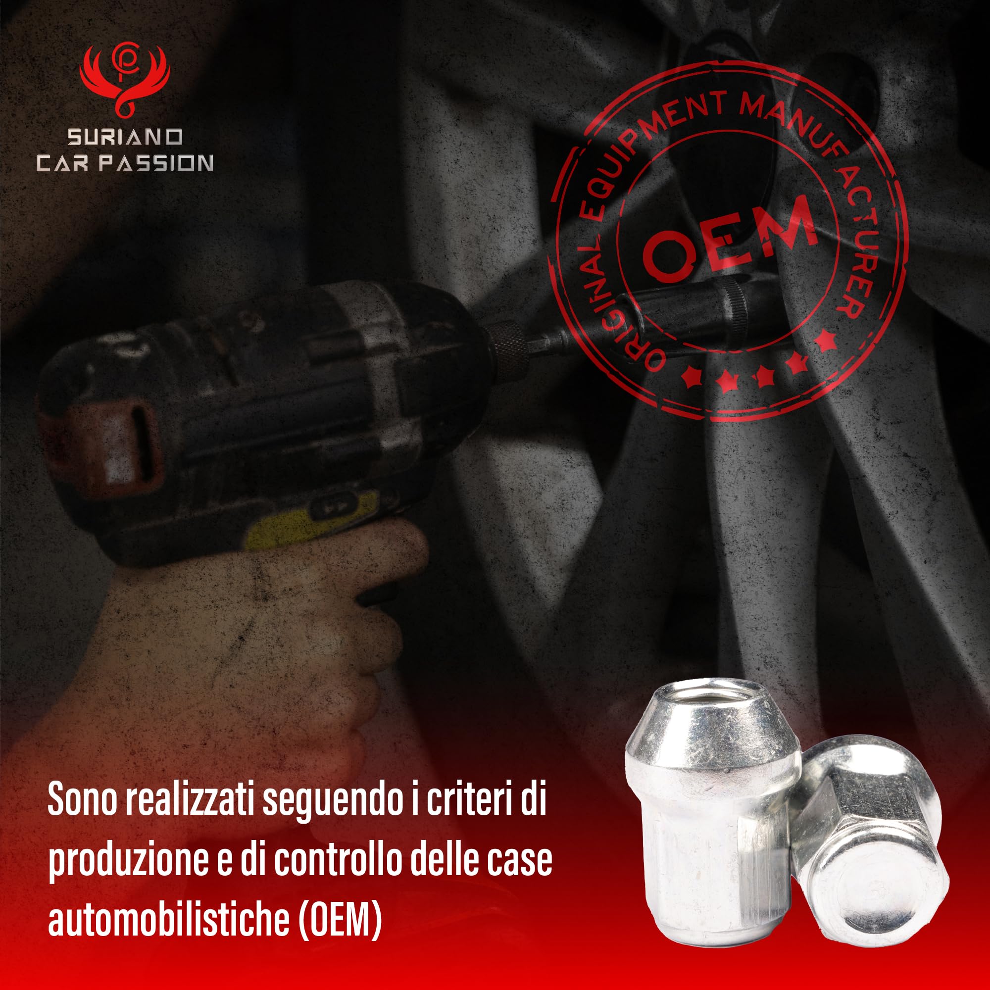 Kit 20 bulloni ruota per FORD VARI MODELLI cerchi in acciaio e in lega Farad