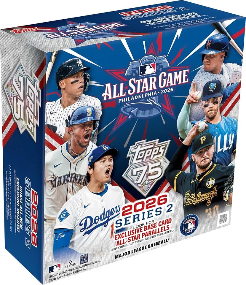 2026 TOPPS 75TH Anniversary - Series 2 MLB All-Star Game MEGA Box - Real One Autographs, Flagship Autograph Patch Cards, Exclusive All-Star PARALELLS, Factory Sealed Baseball Cards