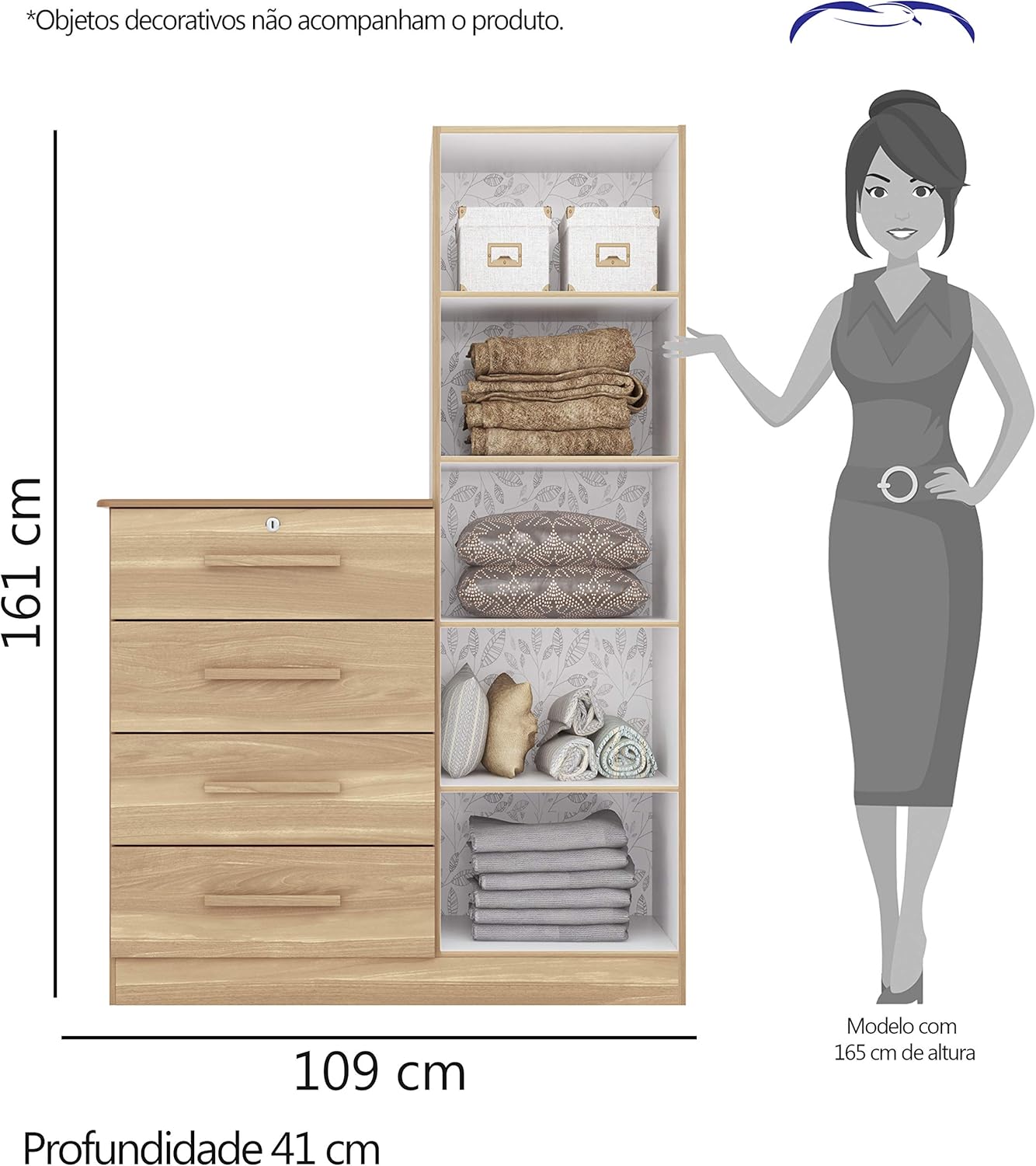 Albatroz 6226-179 Chest of Drawers with internal shelving