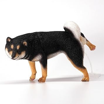Shiba Inu Resin Dog Pee Statue, Home Decor Dog Figurines for Desktops, Durable Polyresin with Intricate Details for Dog Lovers, Black
