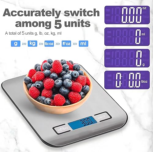 Miniatura 3 de Maverick - Báscula digital de cocina, gramos y onzas precisos para cocinar, hornear y preparar comidas, ideal para dieta keto y control de peso,