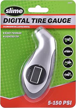 Slime 20017 Tire Pressure Gauge, Digital Gauge, 5-150 PSI