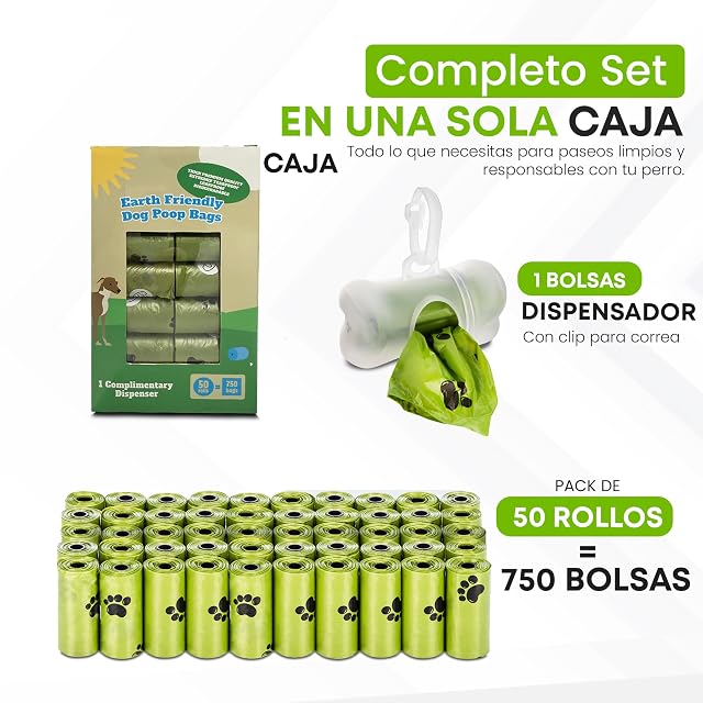 Foto 5 de 8 de all Pets United® Bolsas Caca Perro Biodegradables 750 ud - con Dispensador