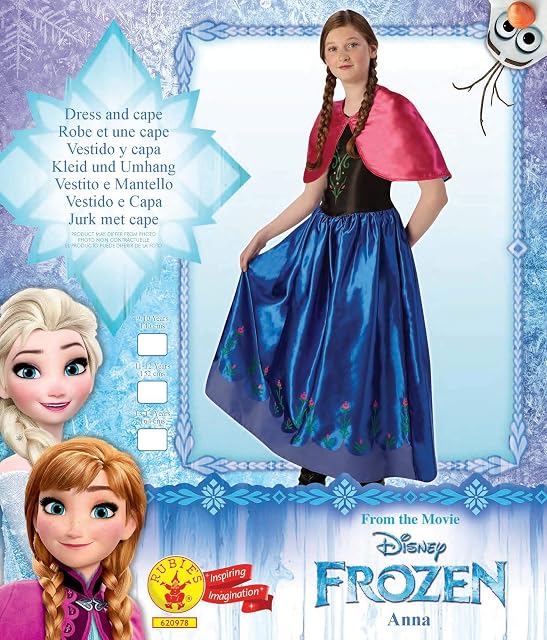 Foto 4 de 4 de Frozen - Disfraz de Anna classic para niña, infantil talla 9-10 años (Rubie's 620977-XL)