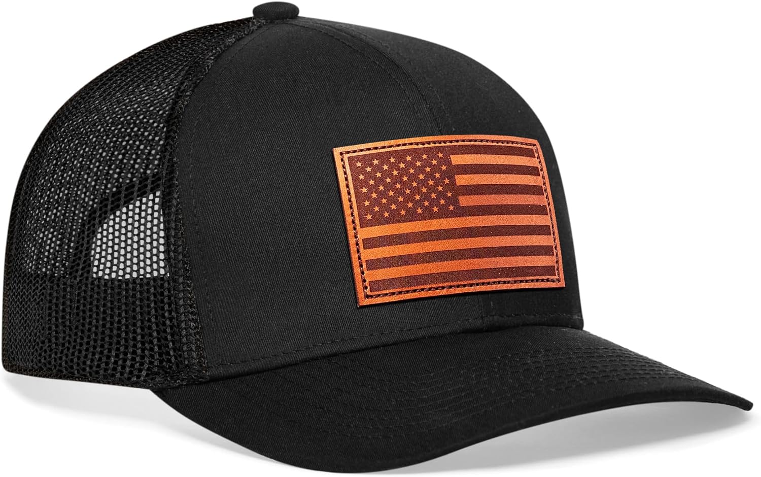 HAKA Sombrero de la bandera estadounidense, sombrero de camionero de Estados Unidos para hombres y mujeres, gorra de béisbol ajustable, malla a