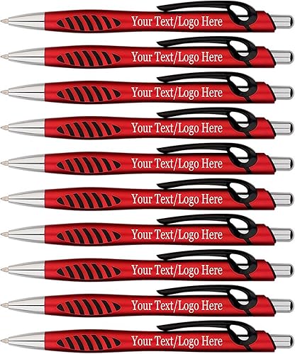 Miniatura 5 de SyPen Bolígrafos personalizados con tu logotipo o texto personalizado, paquete de 300 unidades a granel para negocios, fiestas y eventos, bolígrafos