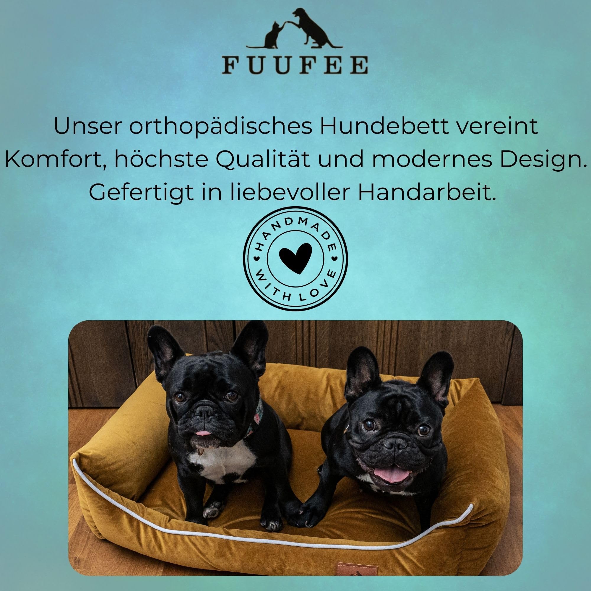 Hundebett XL | Hundesofa für Sehr Große Hunde 120 x 90 cm | Waschbar Hundebett | Abnehmbarer Bezug Mit Reissverschluss | Würzig