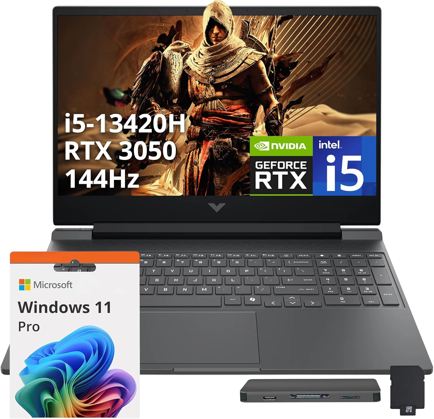 HP Victus Gaming Laptop, 15.6″ FHD IPS 144Hz Display, Intel i5-13420H, 32GB RAM,…