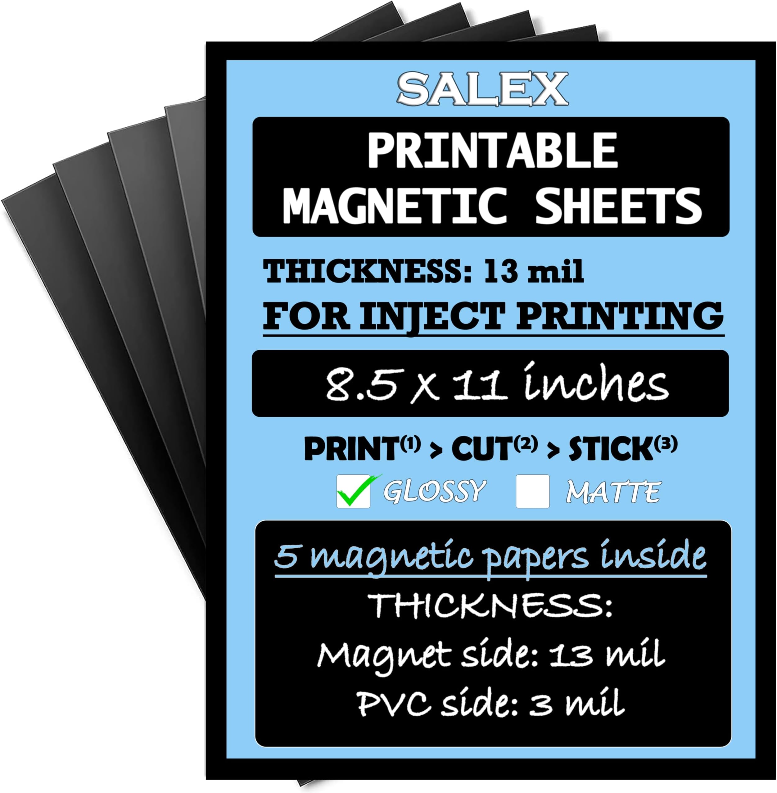 Amazon.com : Avery 3270 Magnet Sheets, Printable, Inkjet, 8-1/2-Inch ...