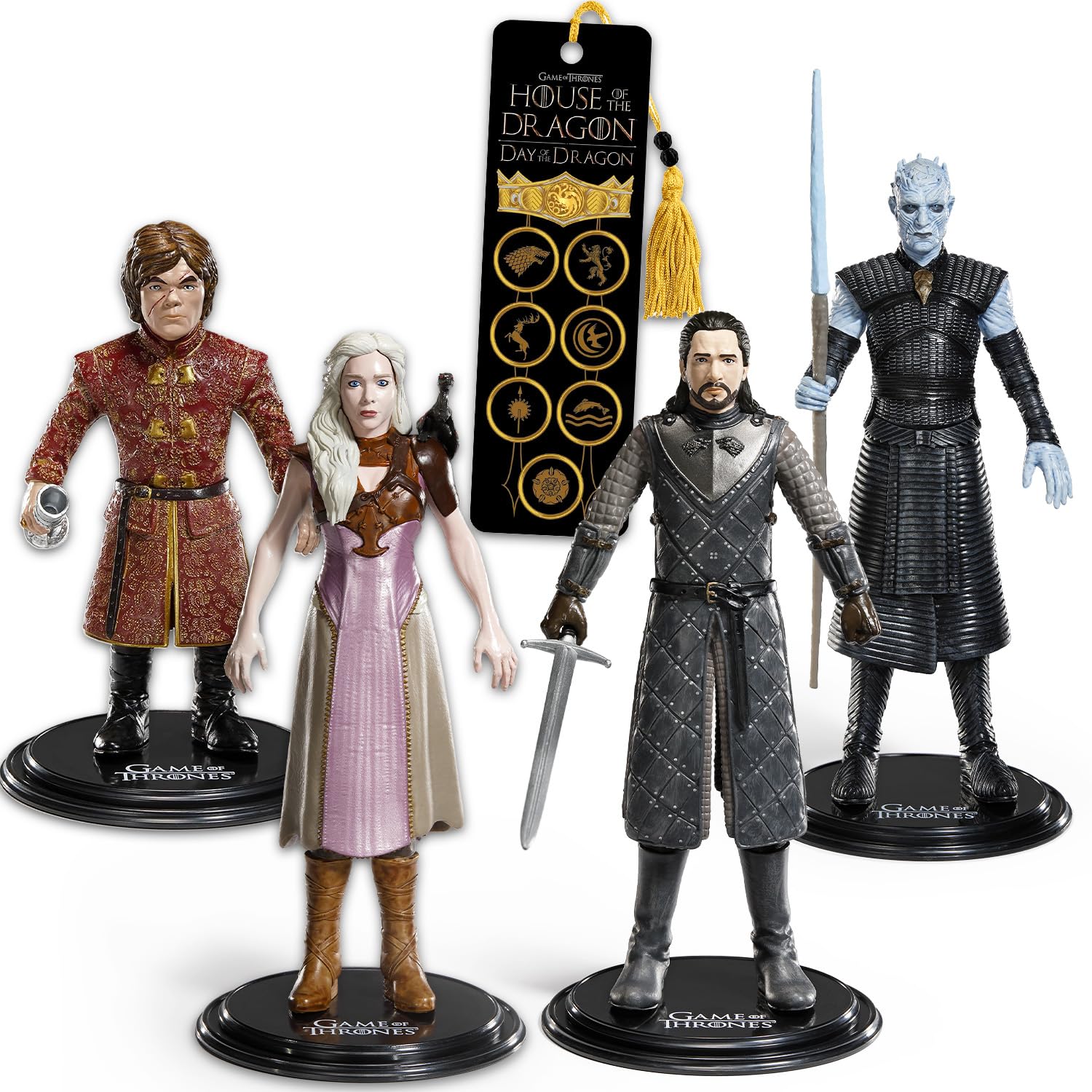 Game of Thrones Collectible Figures Set - Bundle of 4 GoT Action Figures: Daenerys, Jon Snow, Night King, Tyrion Plus More | 7" Game of Thrones Toys