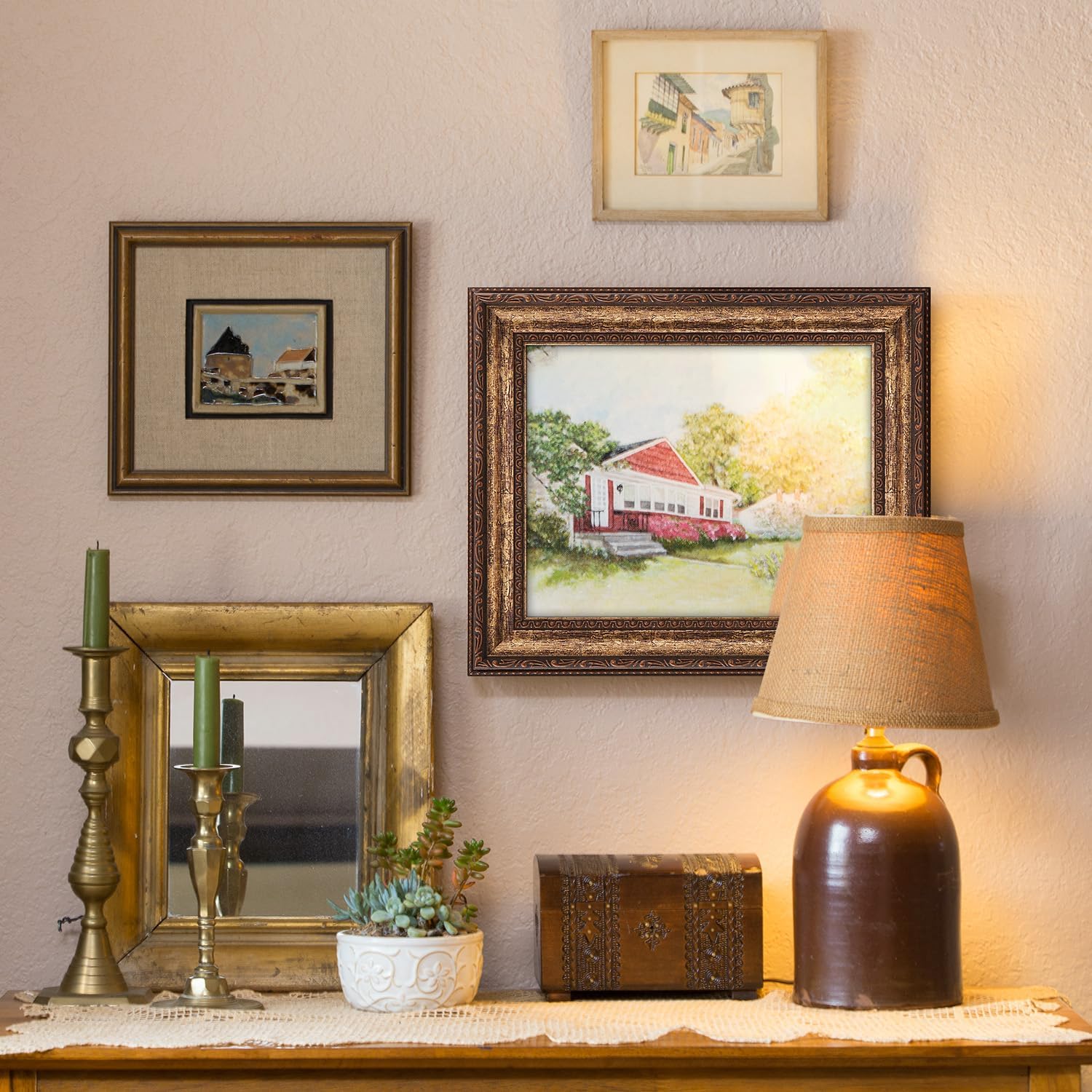 10x12 Antique Gold Picture Frame - Single Frame, 10 x 12 Ornate Vintage Poster Frame for Wall Decor & Gallery Walls