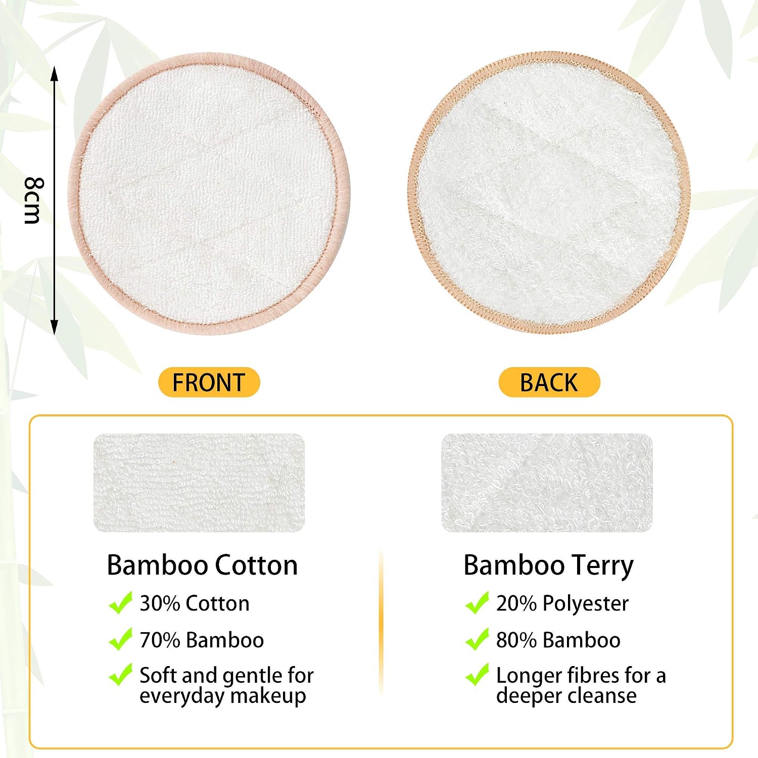 Pine Beach Reusable Makeup Remover Pads 20 Pack