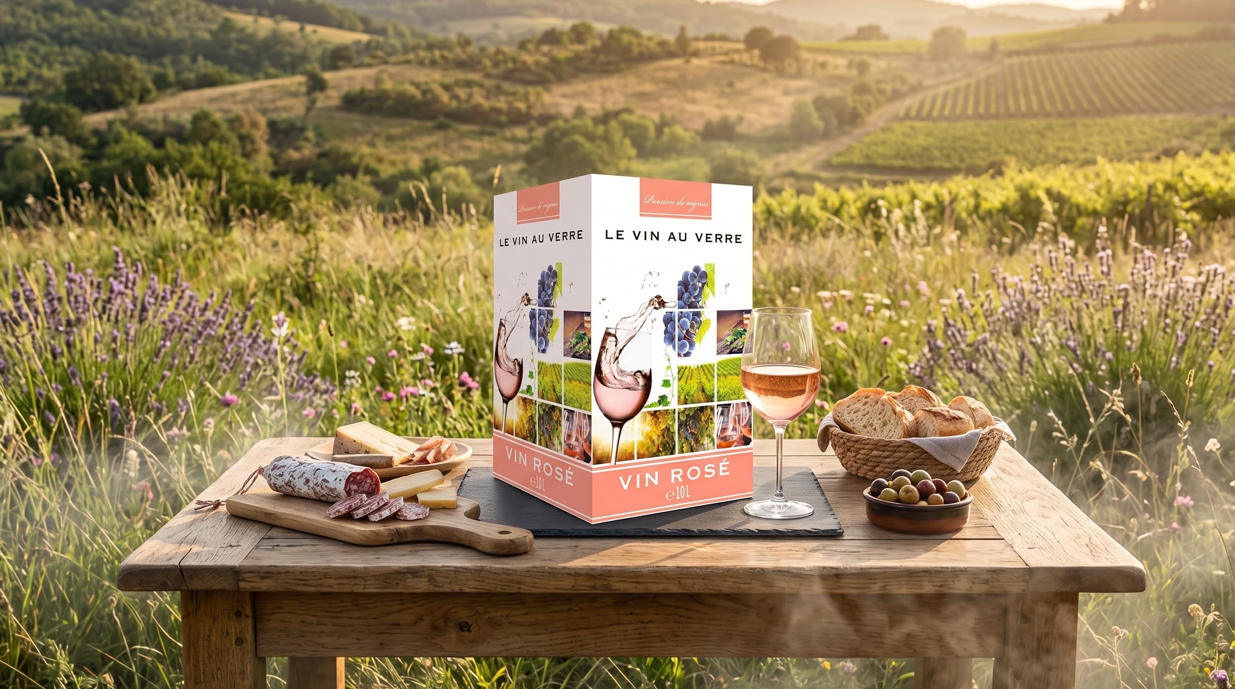 Pierre Vincent - Vin rosé élégant et frais, Bag-in-Box 10L BIB (1 x 10L)