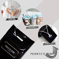 Vista 5 de BISC - Bolsas pequeñas de agradecimiento de plástico, 9 x 12 pulgadas, 65 bolsas de venta al por menor, bolsas de plástico troqueladas, bolsas