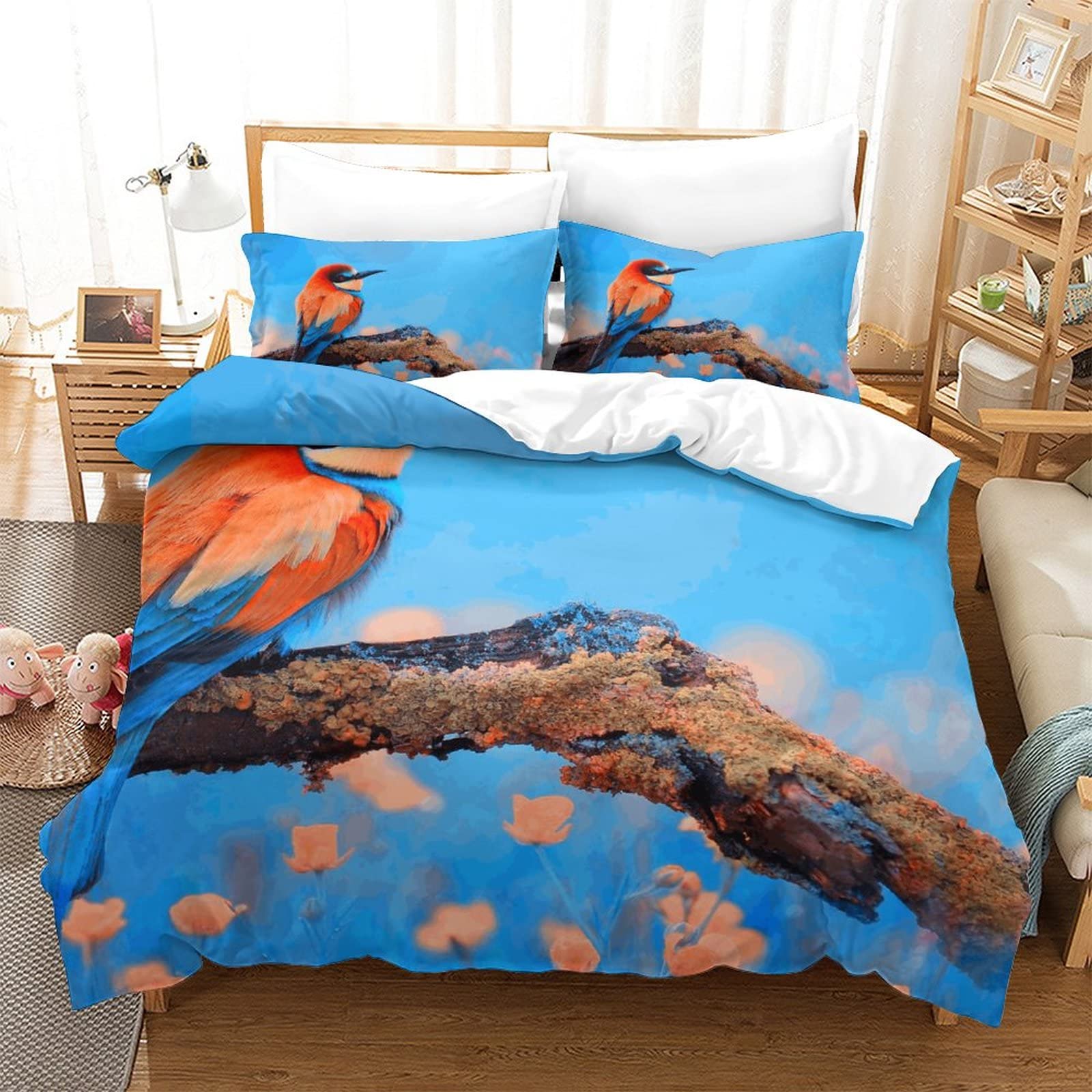 Housse de couette animal guêpier 220x240 cm avec 2 taies