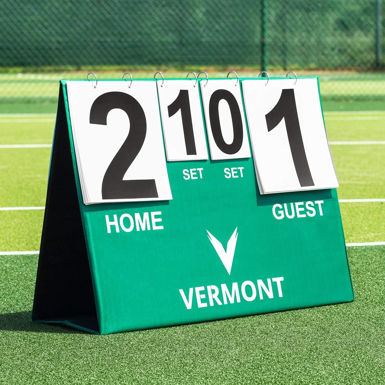 Vermont Portable Tennis Scoreboard | Flip Scoreboard for Tennis | Portable Tennis Scorekeeper | Score Board Tennis Set with Premium Carry Bag Included