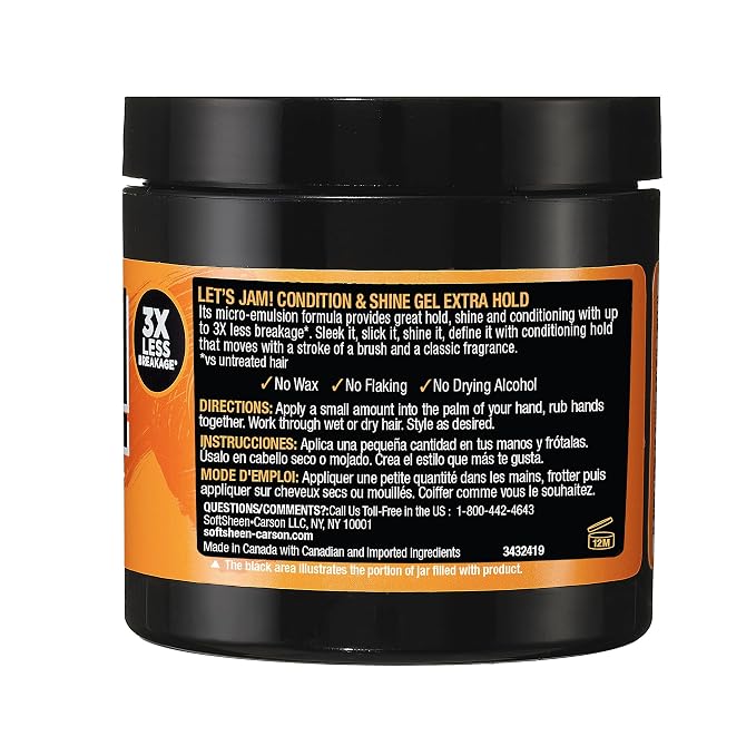 Gel para cabello Extra Hold 4.4oz Softsheen Carson miniatura 8