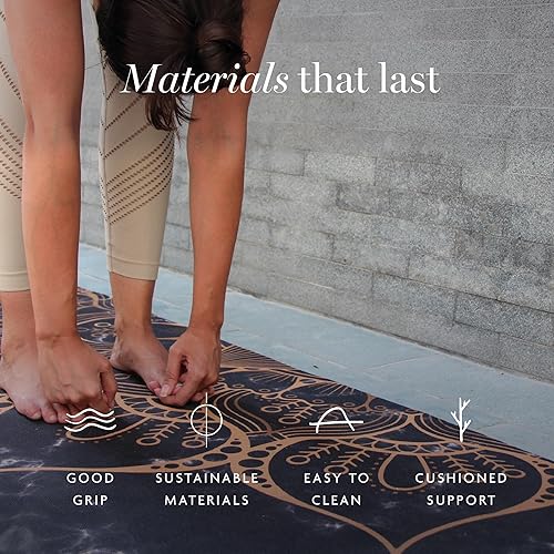 Miniatura 2 de Shakti Warrior Pro Hemp Mat  Diseñado por artista, tapete antideslizante ecológico de alta calidad, ideal para yoga regular y caliente, pilates,