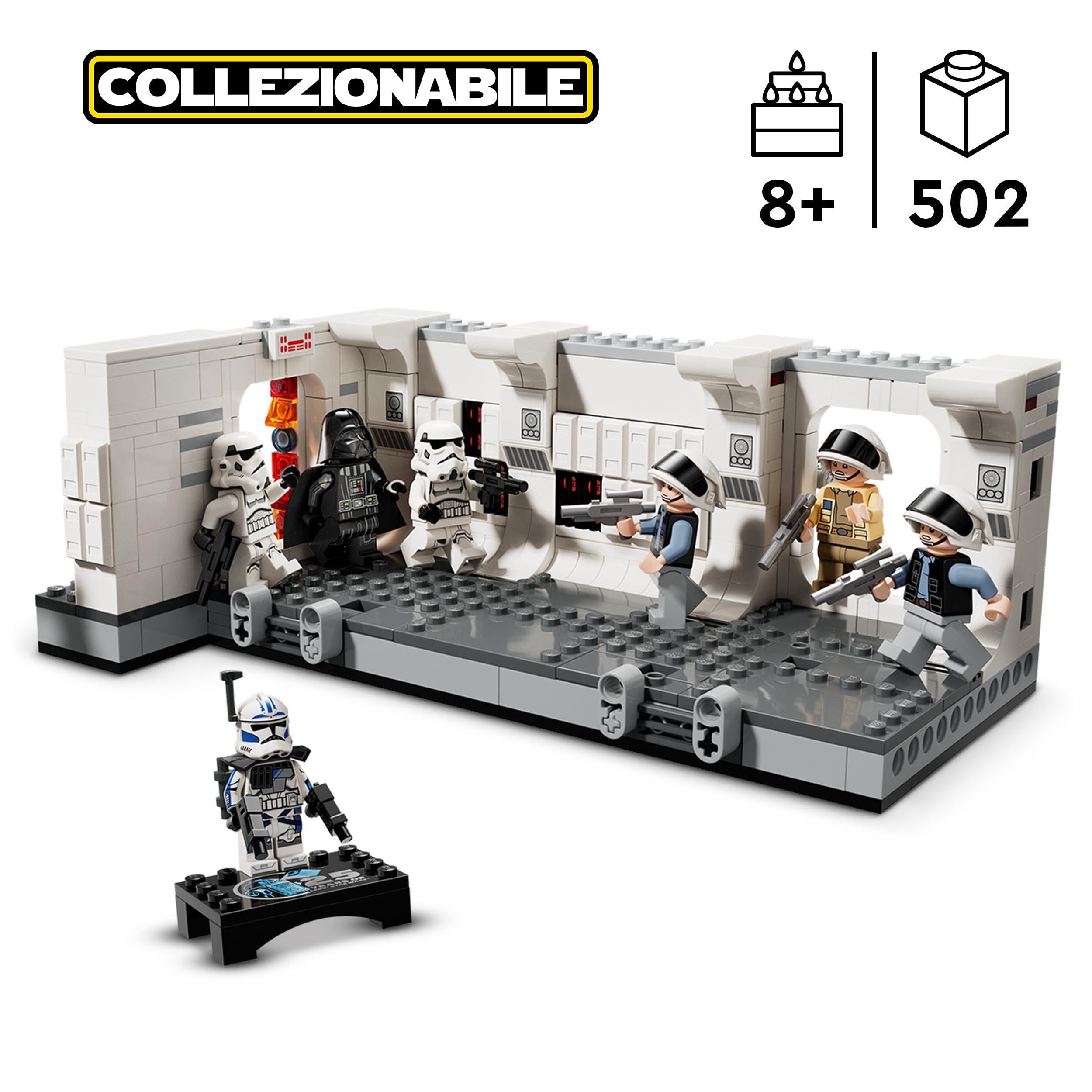 LEGO Star Wars Imbarco sulla Tantive IV, Giochi per Bambini e Bambine da 8 Anni in su, Modellino da Costruire del Corridoio dell'Astronave Giocattolo con Darth Vader e Stormtrooper, Idea Regalo 75387